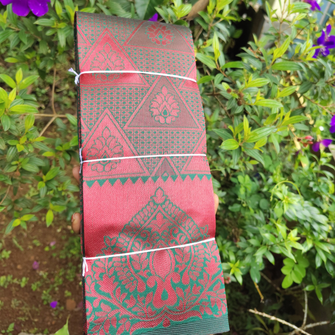 Vaidehi Vastra Regal Red and Green Soft Silk