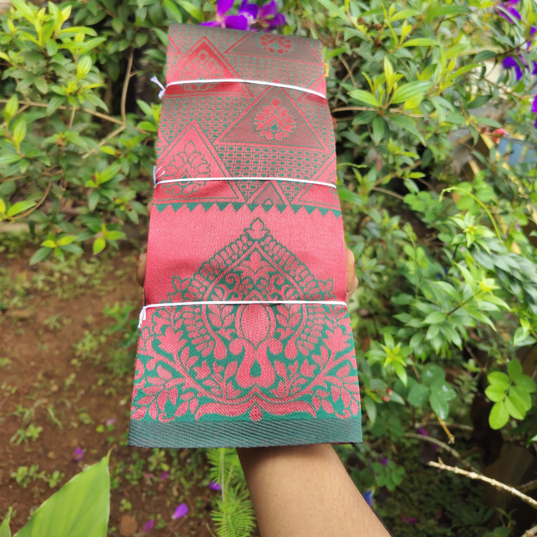 Vaidehi Vastra Regal Red and Green Soft Silk