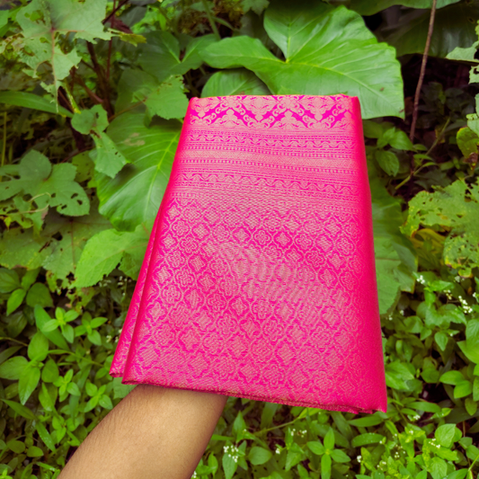 Vaidehi Vastra Regal Pink Soft Silk Saree