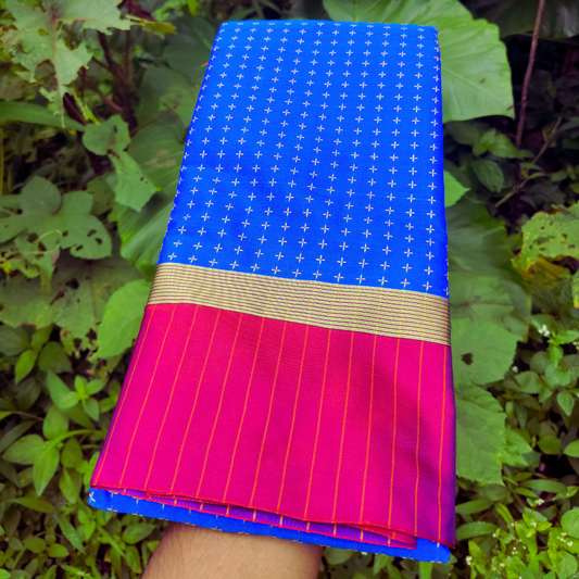 Vaidehi Vastra Regal Blue and Magenta Soft Silk