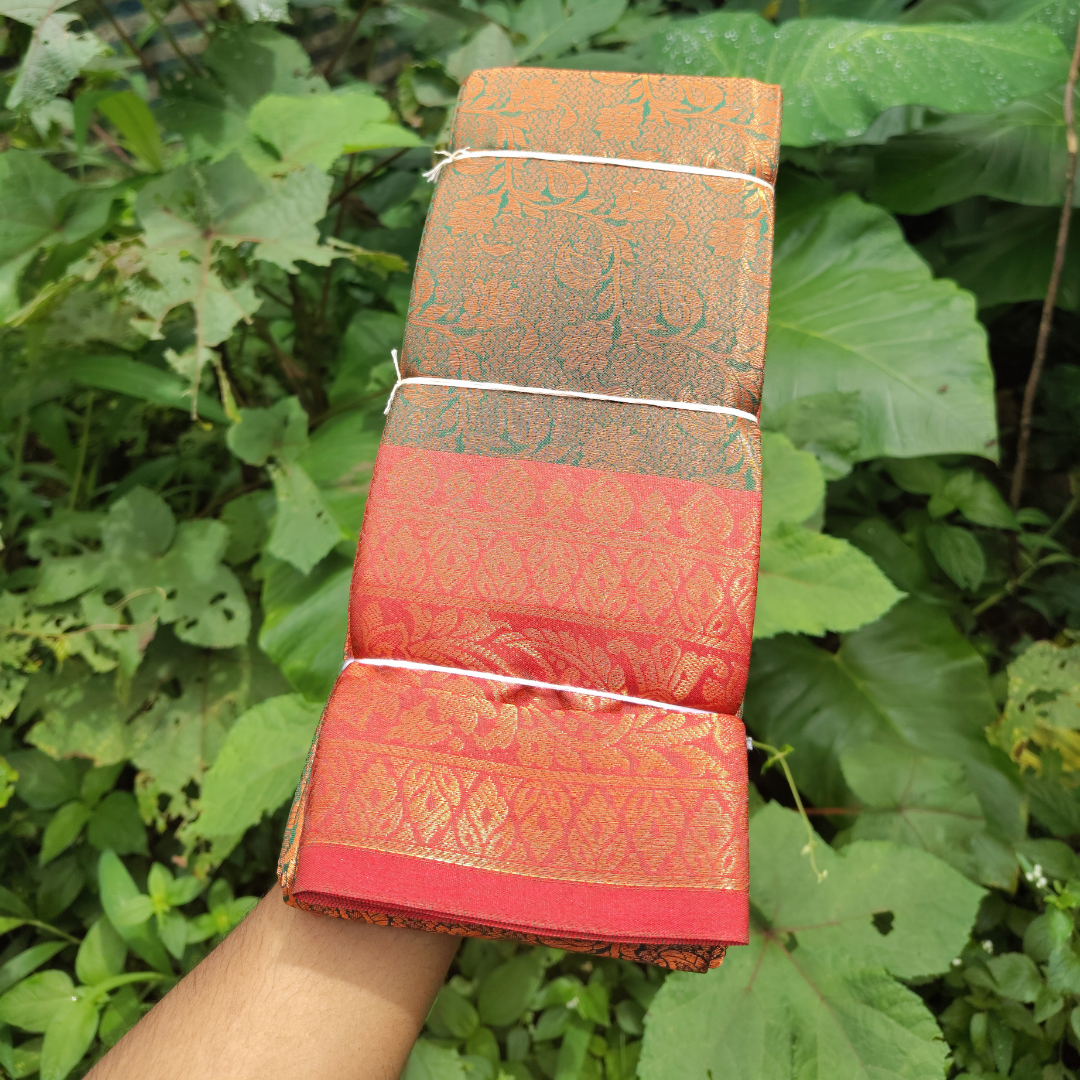 Vaidehi Vastra Regal Green and Red Soft Silk