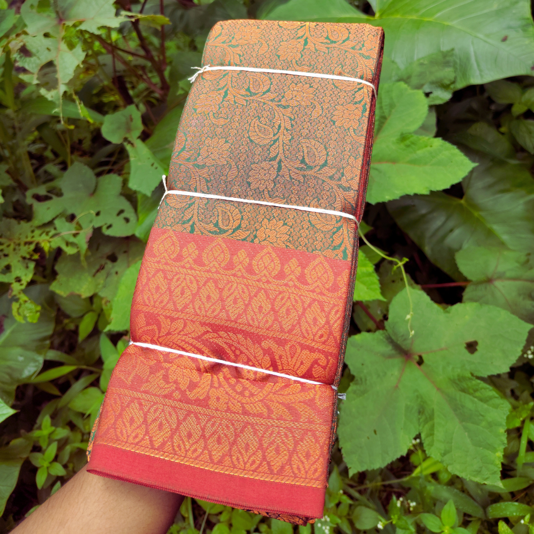 Vaidehi Vastra Regal Green and Red Soft Silk