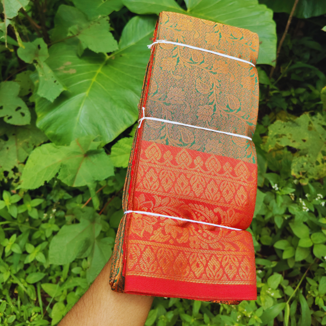 Vaidehi Vastra Regal Green and Red Soft Silk